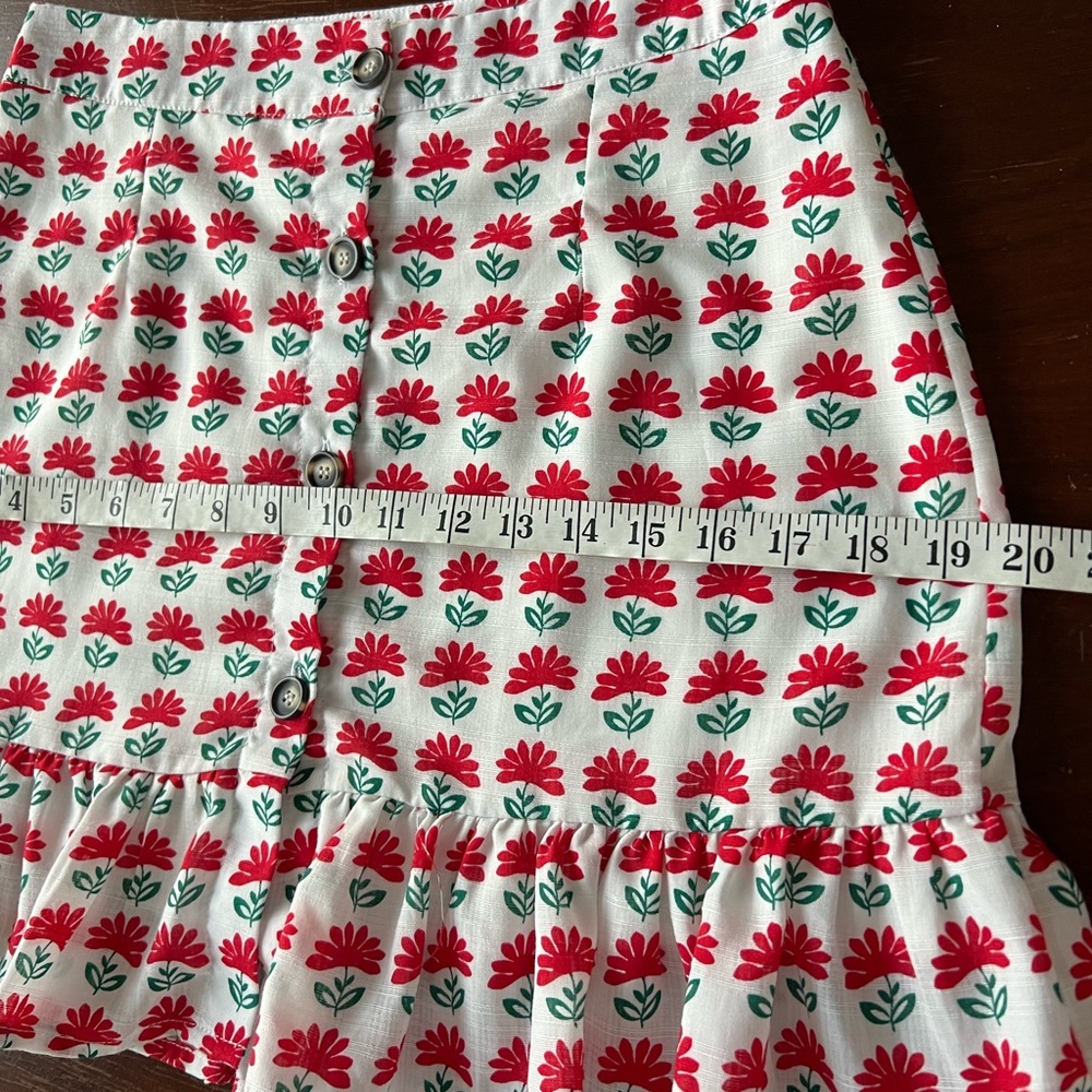 Button-Down Ruffle Mini Skirt | M - Picture 6 of 8